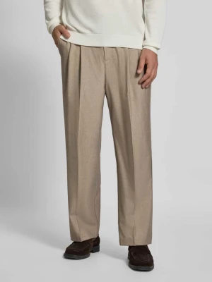 Spodnie materiałowe o kroju regular fit z zakładkami w pasie model ‘Grant’ casual friday
