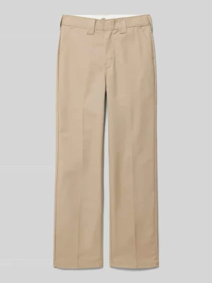 Spodnie materiałowe o kroju regular fit ze szlufkami na pasek model ‘WORK’ Dickies