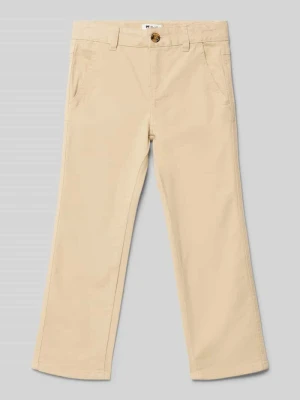 Spodnie materiałowe o kroju regular fit ze szlufkami na pasek Steiff