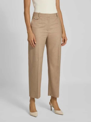 Spodnie materiałowe o kroju regular fit ze wzorem w cienkie prążki model ‘HENORE’ HUGO