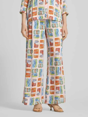 Spodnie materiałowe o kroju relaxed fit z czystej wiskozy milano italy