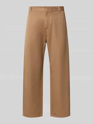 Spodnie materiałowe o kroju relaxed fit z dodatkiem bawełny model 'Brady' Carhartt WIP Beżowy