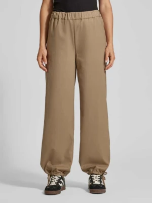 Spodnie materiałowe o kroju relaxed fit z elastycznym pasem model ‘Ostera 3690’ moves
