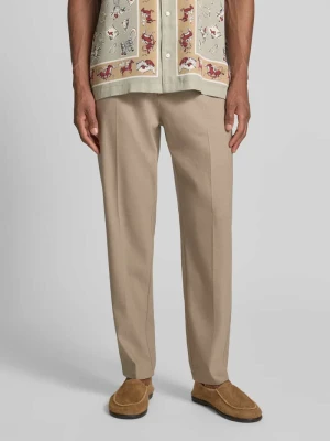 Spodnie materiałowe o kroju relaxed fit z mieszanki lnu model 'BELSBO JOGGER' Marc O'Polo