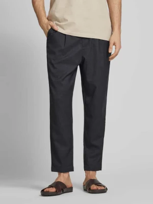 Spodnie materiałowe o kroju relaxed fit z tunelem casual friday