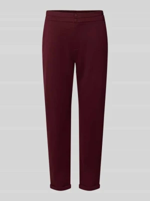 Spodnie materiałowe o kroju skinny fit z dodatkiem wiskozy model 'NANNI' Freequent Bordowy