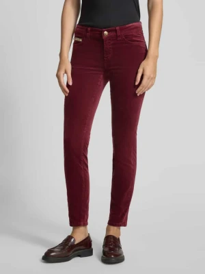 Spodnie materiałowe o kroju skinny fit z ozdobnym haftem Marc Cain