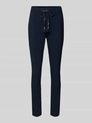 Spodnie materiałowe o kroju skinny fit z tunelem ZABAIONE