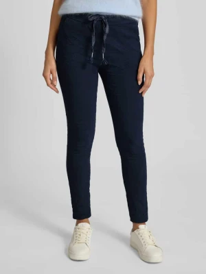 Spodnie materiałowe o kroju skinny fit z tunelem ZABAIONE