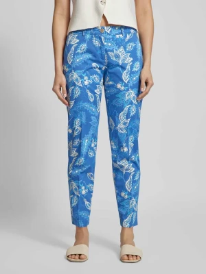 Spodnie materiałowe o kroju skinny fit ze wzorem paisley model ‘Style. Maron’ BRAX Jasnoniebieski