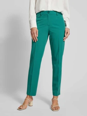 Spodnie materiałowe o kroju slim fit w kant MORE & MORE