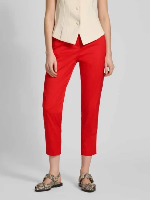 Spodnie materiałowe o kroju slim fit w skróconym kroju Christian Berg Woman