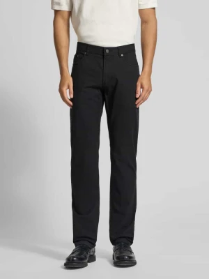 Spodnie materiałowe o kroju slim fit z dodatkiem bawełny ekologicznej i 5 kieszeniami Christian Berg Men