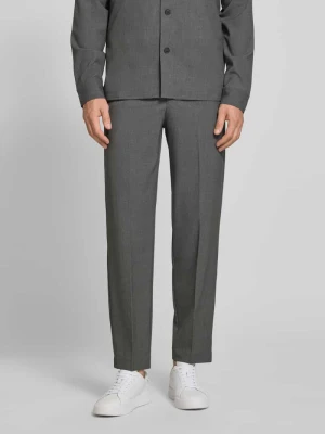 Spodnie materiałowe o kroju slim fit z dodatkiem wiskozy lindbergh Średnioszary