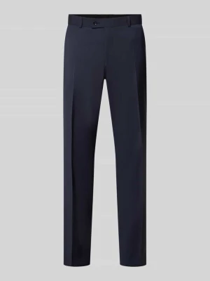 Spodnie materiałowe o kroju slim fit z domieszką bawełny model 'Cole' CG - Club of Gents Ciemnoniebieski