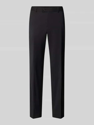 Spodnie materiałowe o kroju slim fit z domieszką bawełny model 'Cole' CG - Club of Gents Czarny