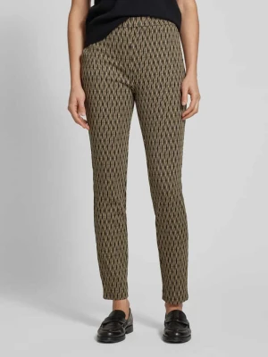 Spodnie materiałowe o kroju slim fit z elastycznym pasem Christian Berg Woman