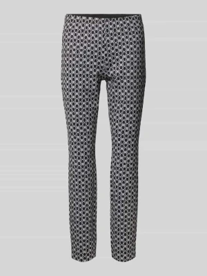 Spodnie materiałowe o kroju slim fit z elastycznym pasem comma