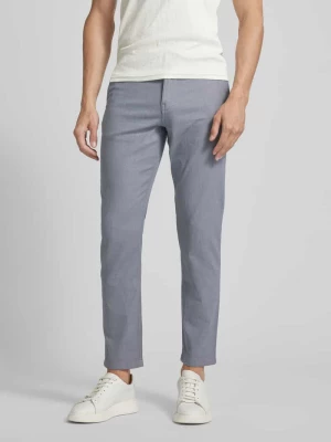 Spodnie materiałowe o kroju slim fit z fakturowanym wzorem model ‘LUTON’ Selected Homme