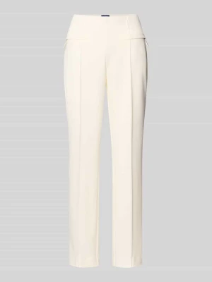 Spodnie materiałowe o kroju slim fit z kieszeniami w ramkach Vera Mont