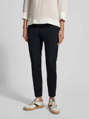 Spodnie materiałowe o kroju slim fit z kieszeniami zapinanymi na zamek błyskawiczny Marc Cain
