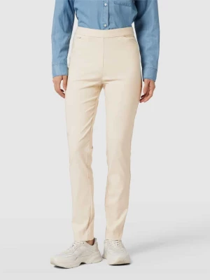 Spodnie materiałowe o kroju slim fit z lamowanymi kieszeniami Christian Berg Woman