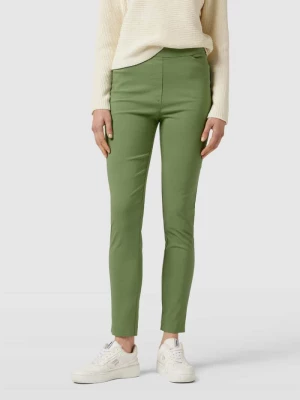 Spodnie materiałowe o kroju slim fit z lamowanymi kieszeniami Christian Berg Woman