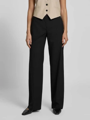 Spodnie materiałowe o kroju slim fit z mieszanki żywej wełny Windsor
