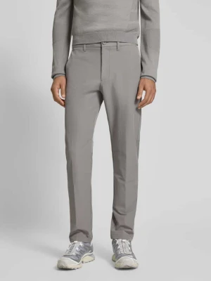 Spodnie materiałowe o kroju slim fit z wodoodpornego materiału model ‘COMMUTER’ BOSS Green