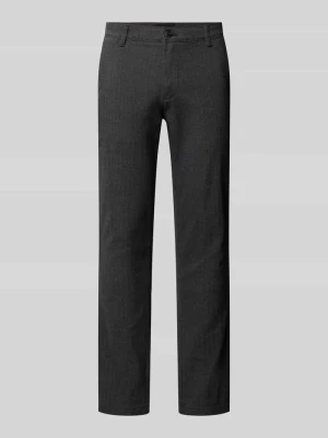 Spodnie materiałowe o kroju slim fit z zapięciem na guzik i zamek błyskawiczny model 'MARCO' Jack&Jones Ciemnoszary