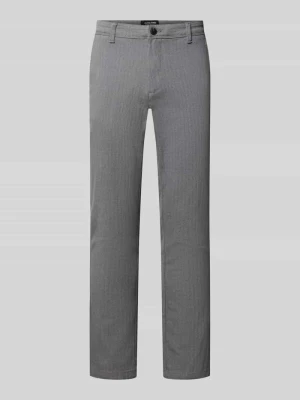 Spodnie materiałowe o kroju slim fit z zapięciem na guzik i zamek błyskawiczny model 'MARCO' Jack&Jones Jasnoszary
