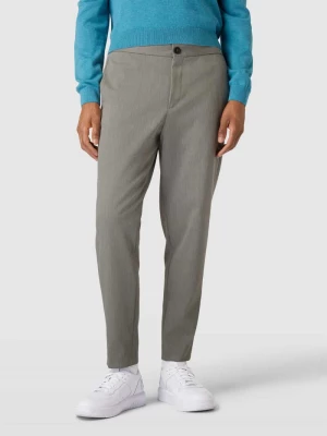Spodnie materiałowe o kroju slim tapered fit z elastycznym pasem model ‘DANN’ Selected Homme