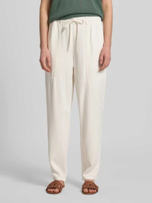 Spodnie materiałowe o kroju straight fit z czystego lyocellu model 'Maison' MOS MOSH