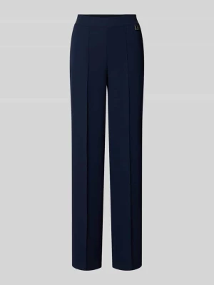 Spodnie materiałowe o kroju straight fit z detalem z logo model 'Paulien' Joop!