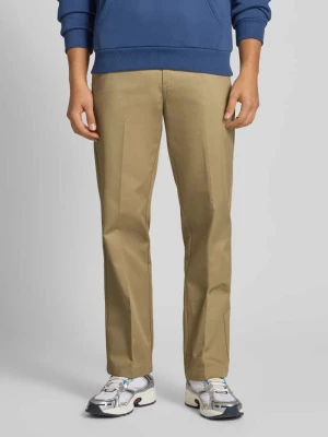 Spodnie materiałowe o kroju straight fit z kieszeniami z tyłu Dickies