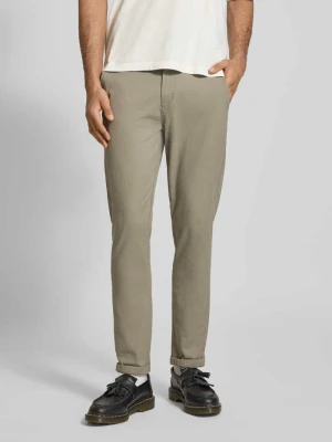 Spodnie materiałowe o kroju straight fit z mieszanki bawełny model ‘MARCO FURY’ jack & jones