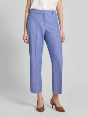 Spodnie materiałowe o kroju straight fit z mieszanki lnu Christian Berg Woman Selection