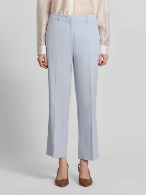 Spodnie materiałowe o kroju straight fit z mieszanki lnu Christian Berg Woman Selection