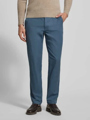 Spodnie materiałowe o kroju straight fit z mieszanki wiskozy Christian Berg Men