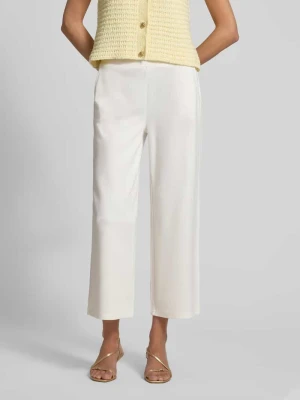 Spodnie materiałowe o kroju straight fit z mieszanki wiskozy milano italy