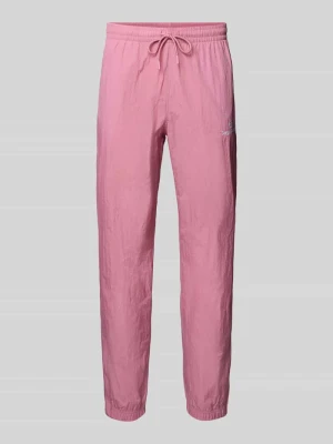 Spodnie materiałowe o kroju straight fit z wyhaftowanym logo model 'Nayla' Sergio Tacchini