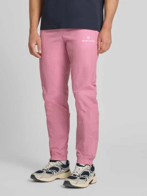 Spodnie materiałowe o kroju straight fit z wyhaftowanym logo model 'Nayla' Sergio Tacchini