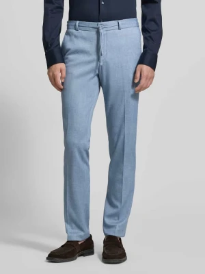 Spodnie materiałowe o kroju straight fit z zakładkami w pasie model 'Sparta' Zuitable