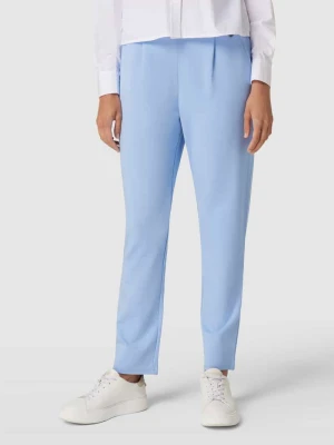 Spodnie materiałowe o kroju stretch fit z zakładkami w pasie model ‘ZASTRETCH 1’ Fransa