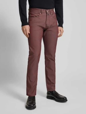 Spodnie materiałowe o kroju tapered fit z 5 kieszeniami model ‘Lyon’ Pierre Cardin