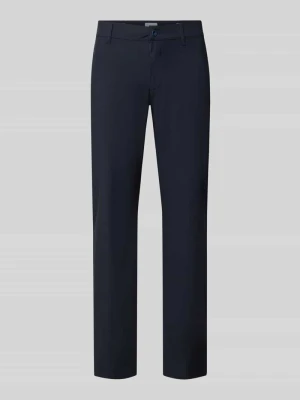 Spodnie materiałowe o kroju tapered fit z dodatkiem wiskozy model 'Phil' BRAX Granatowy