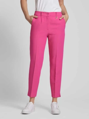 Spodnie materiałowe o kroju tapered fit z kantami Joop!