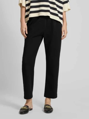 Spodnie materiałowe o kroju tapered fit z mieszanki lyocellu i lnu model ‘ELFO’ Weekend Max Mara