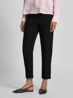 Spodnie materiałowe o kroju tapered fit z tunelem Marc Cain