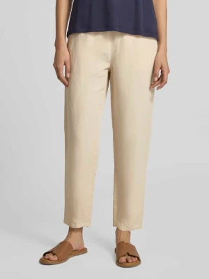 Spodnie materiałowe o kroju tapered fit z tunelem Only & Sons